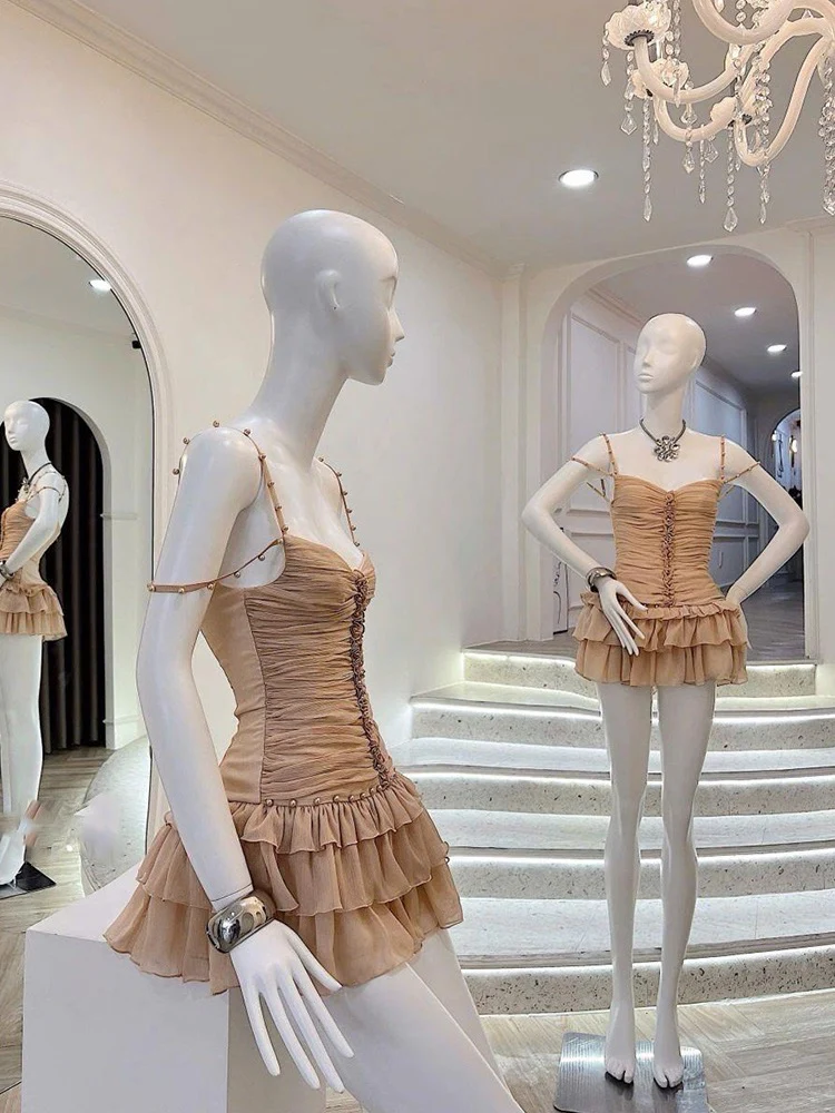 Cute Sheath Spaghetti Straps White Chiffon Short Formal 8th Grade Homecoming Dresses Middle School Cocktail Dress Hoco Outfits DH2625 - Deanwangkt