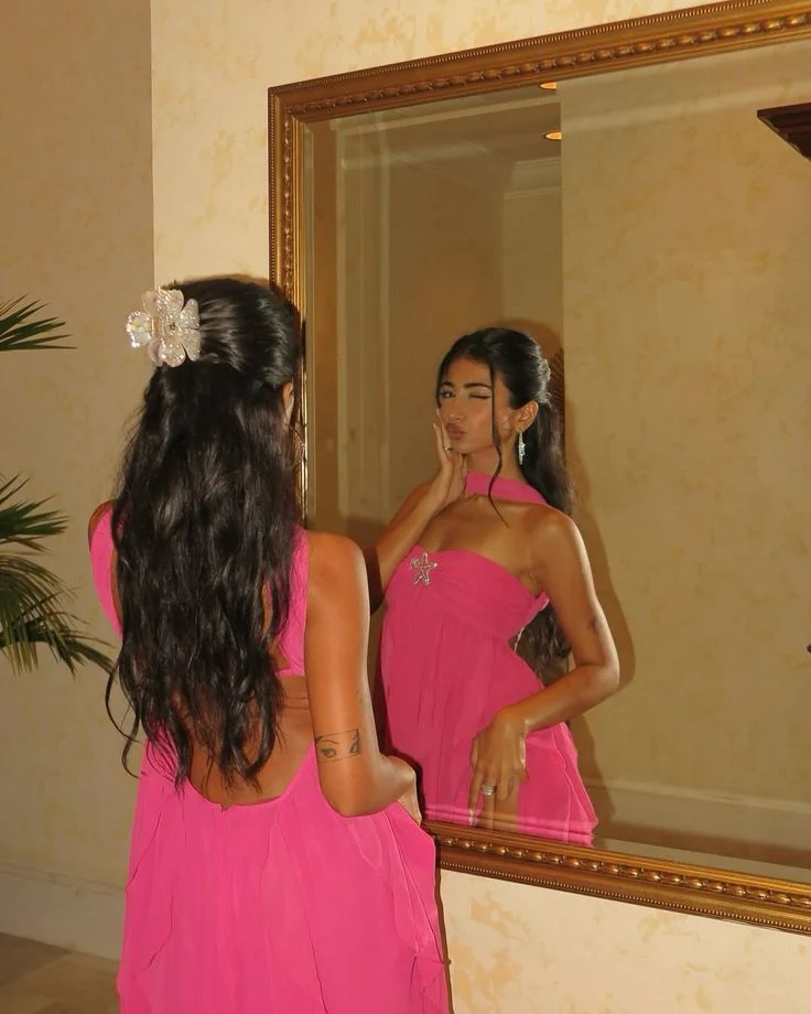 Cute A Line Strapless Hot Pink Chiffon High Low Formal Homecoming Dresses 8th Grad Dance Graduation Dress Short Hoco Dresses DH2571 - Deanwangkt