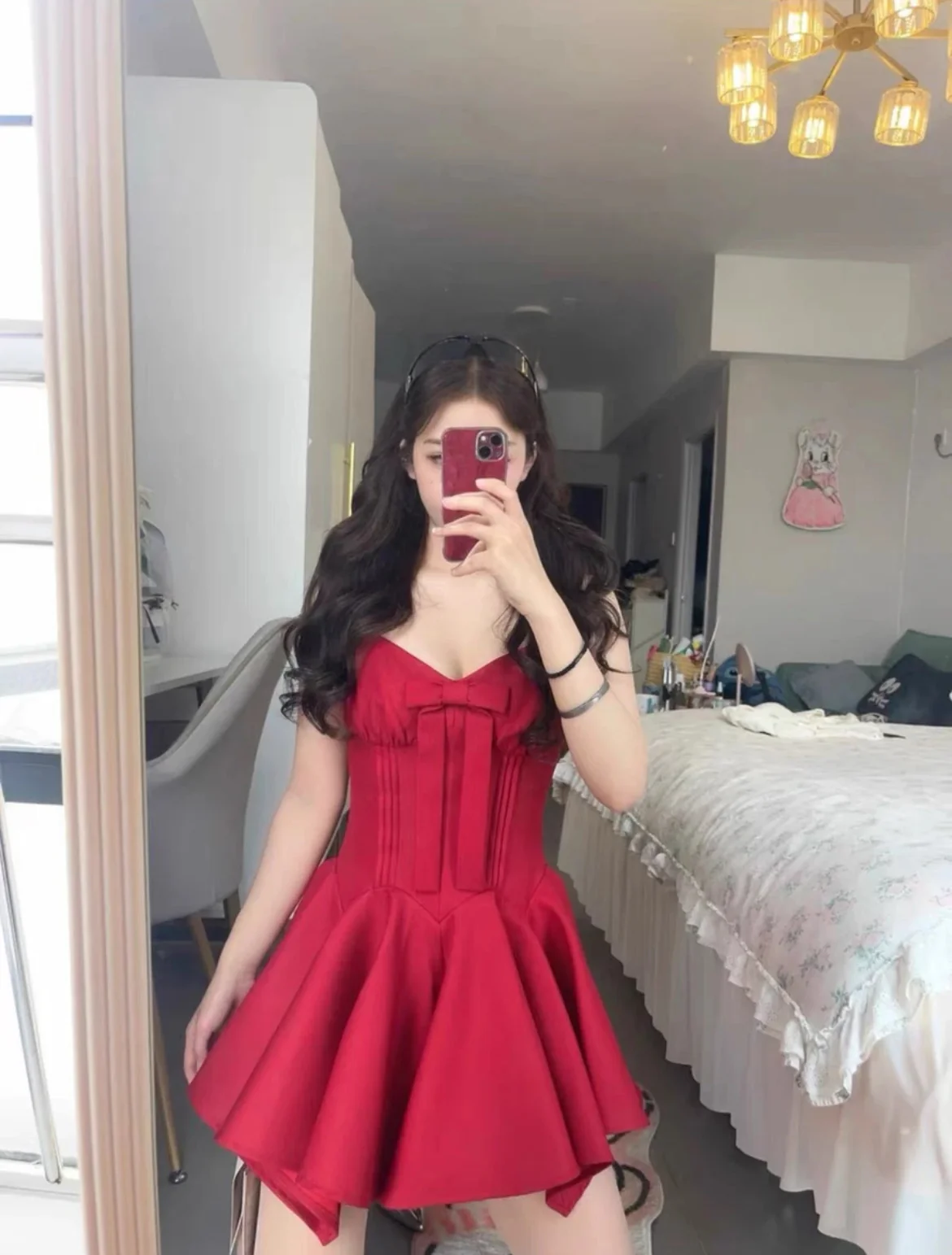 Pretty A Line Red Satin Formal Homecoming Dresses Short 21st Birthday Outfits Graduation Dress Mini Cocktail Dresses DH2455 - Deanwangkt