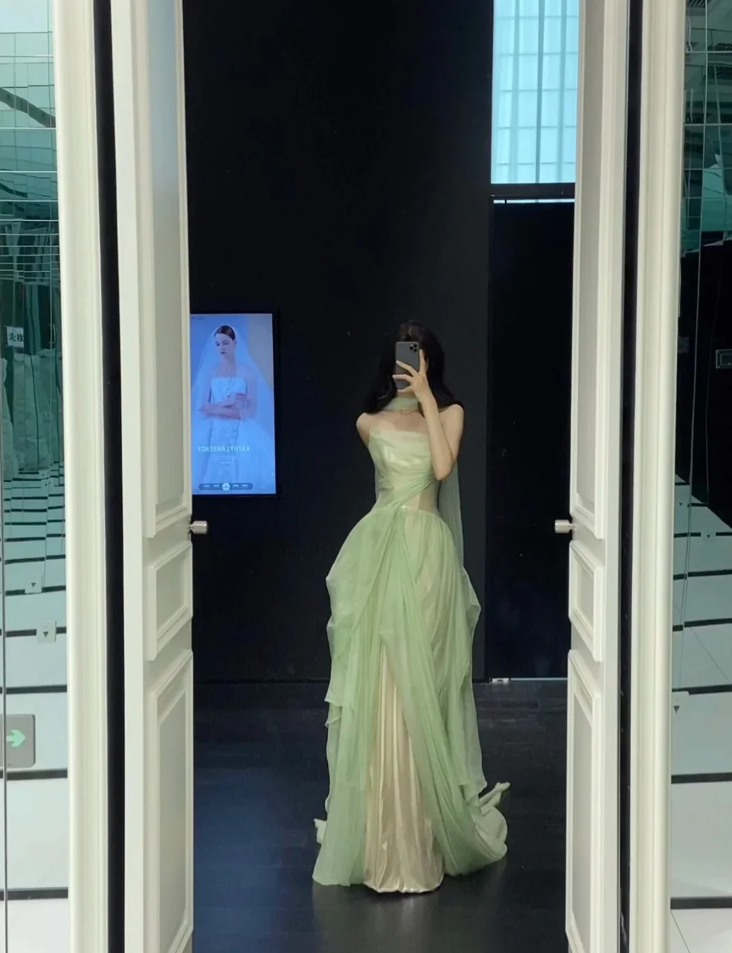 Fairy Strapless A-Line Tulle Green Formal Evening Dress Long Prom Dress  DP2938 - Deanwangkt