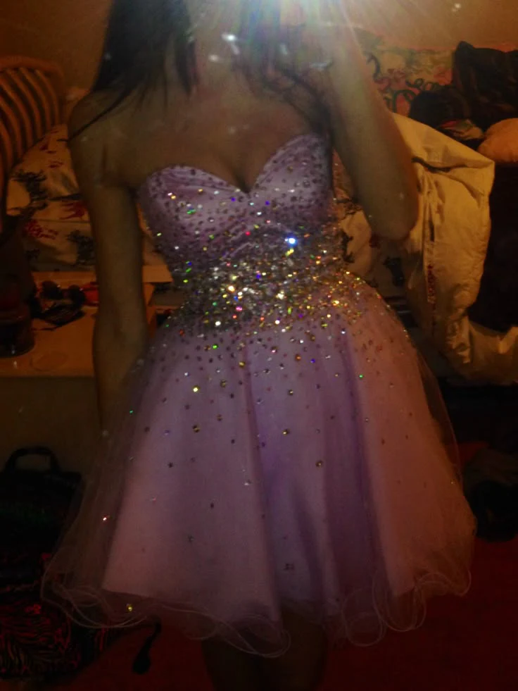 Cute Ball Gown Sweetheart Pink Tulle Formal Homecoming Dresses 8th Grad Dance Graduation Dress Short Hoco Dresses DH2575 - Deanwangkt