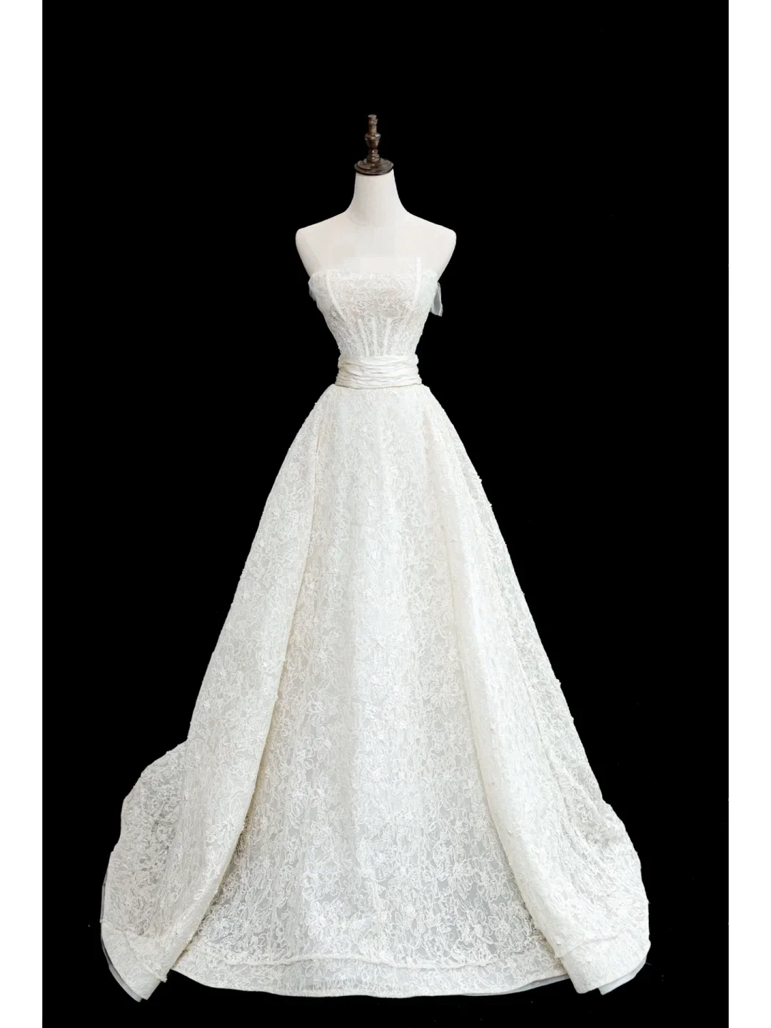 Timeless Bridal Gown Ball Gown Strapless Lace Long White Wedding Dresses Elegant Bridal Gowns DH872 - Deanwangkt