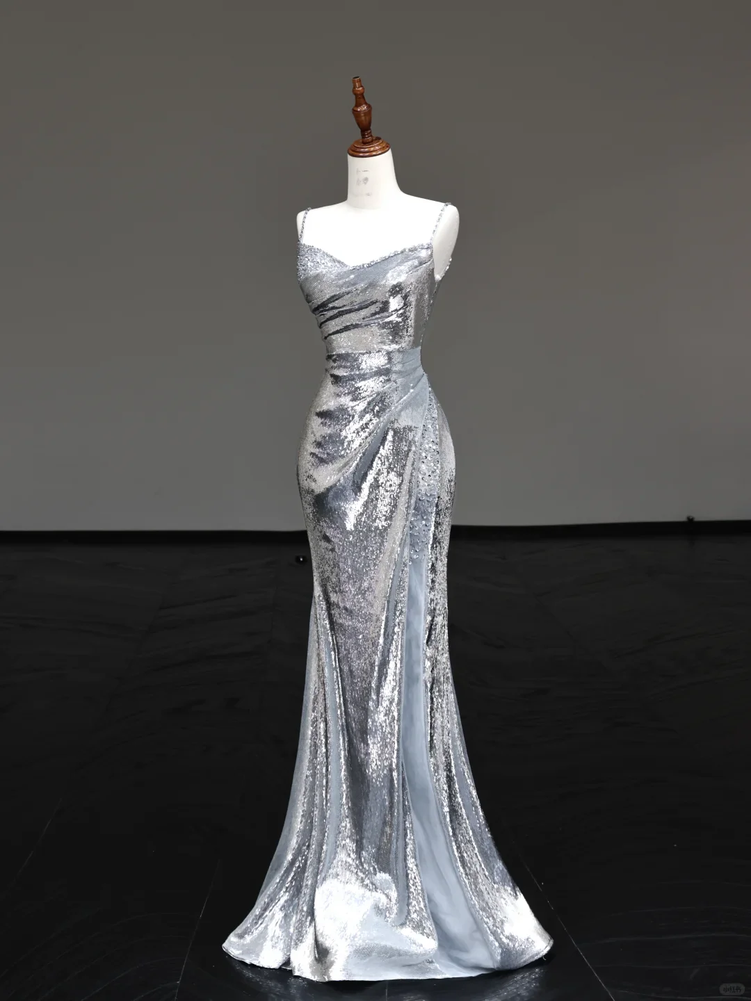 Gorgeous Mermaid Spaghetti Straps Silver Gray Sequin Long Prom Dresses Graduation Dresses DP656 - Deanwangkt