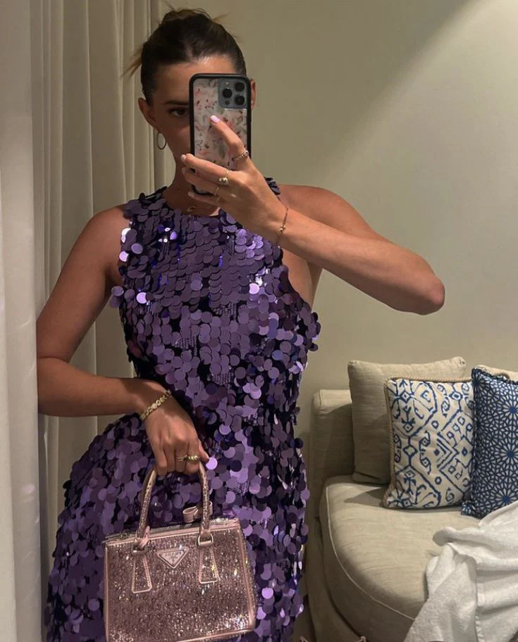 Sexy Sheath Scoop Grape Sequin Formal Tight Homecoming Dresses High School Graduation Dress Short Dresses Party Night Chic Club Birthday Outfits DH2700 - Deanwangkt