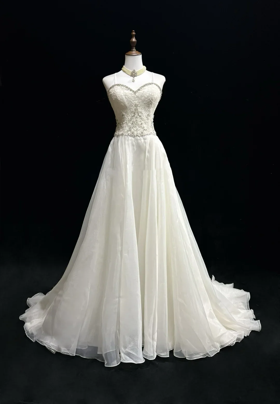 Unique Bridal Dress A Line Spaghetti Straps White Lace Long 90s Wedding Dresses Vintage Bride Dress Bridal Gowns DH1259 - Deanwangkt