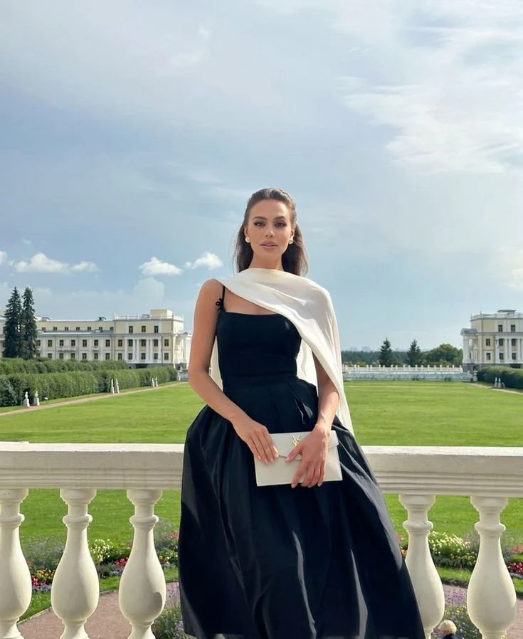 Gorgeous A line Spaghetti Straps Satin Black Evening Dress Prom Dresses Formal Summer Wedding Guest Dresses Wedding Guest Outfits DP2141 - Deanwangkt