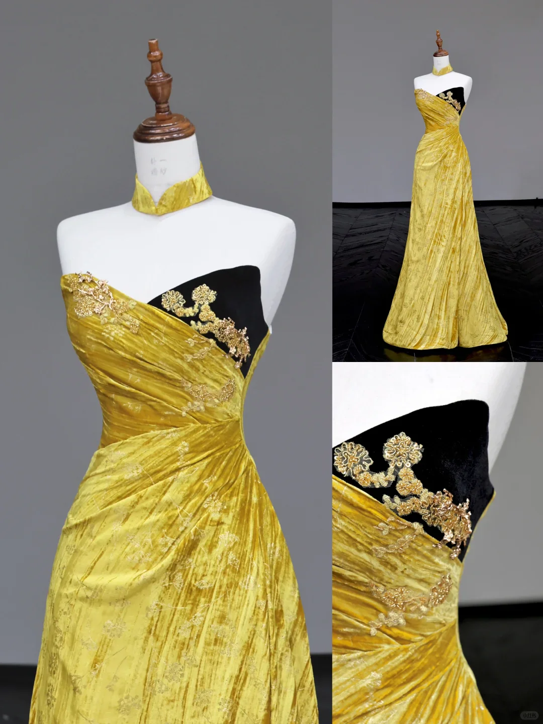 Gorgeous Mermaid Sweetheart Yellow Satin Long Prom Dress Party Dress Graduation Dresses DP709 - Deanwangkt
