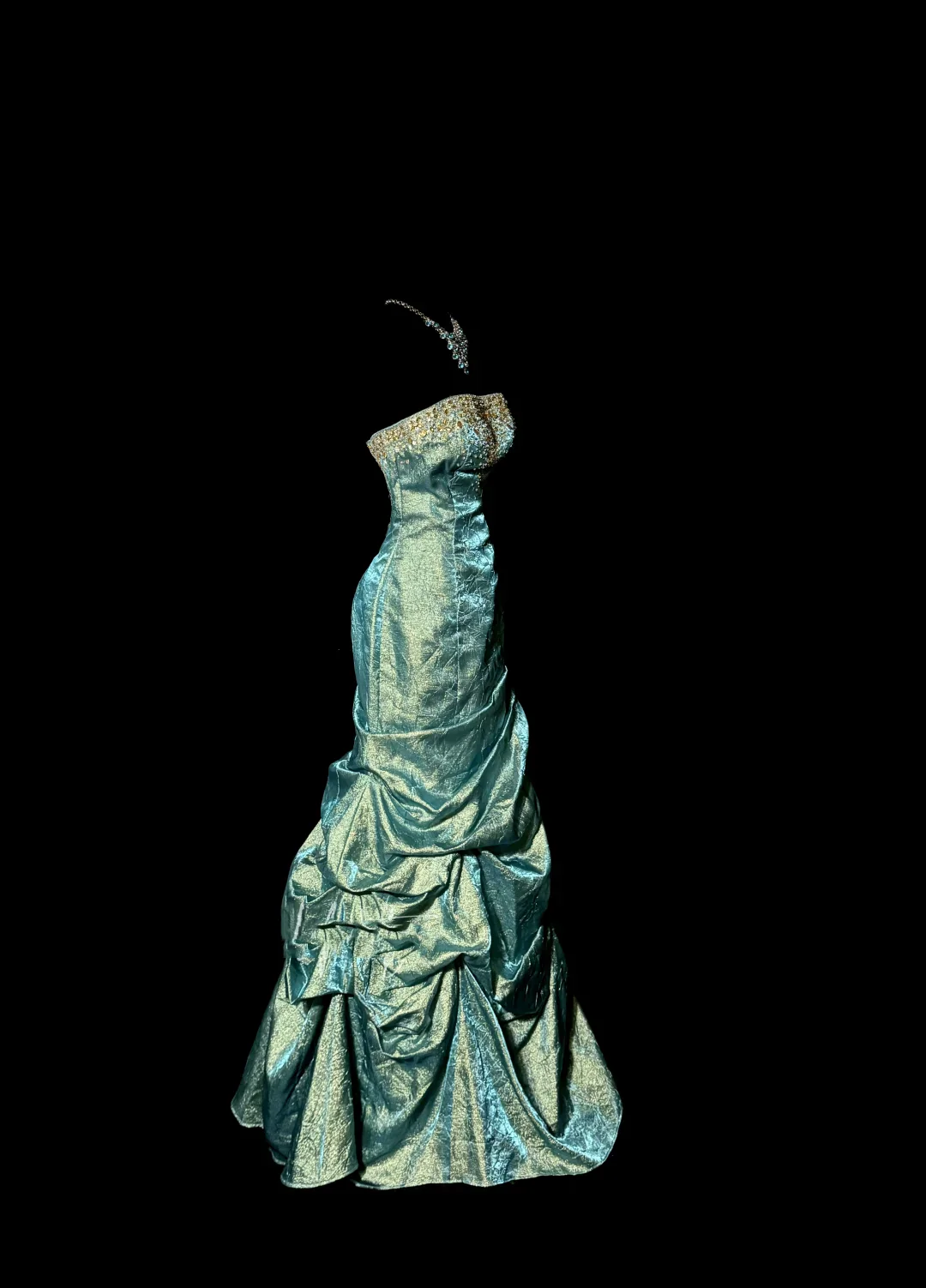 Classy Elegant Ball Gown Strapless Blue Sleeveless Long Prom Dresses H2971 - Deanwangkt