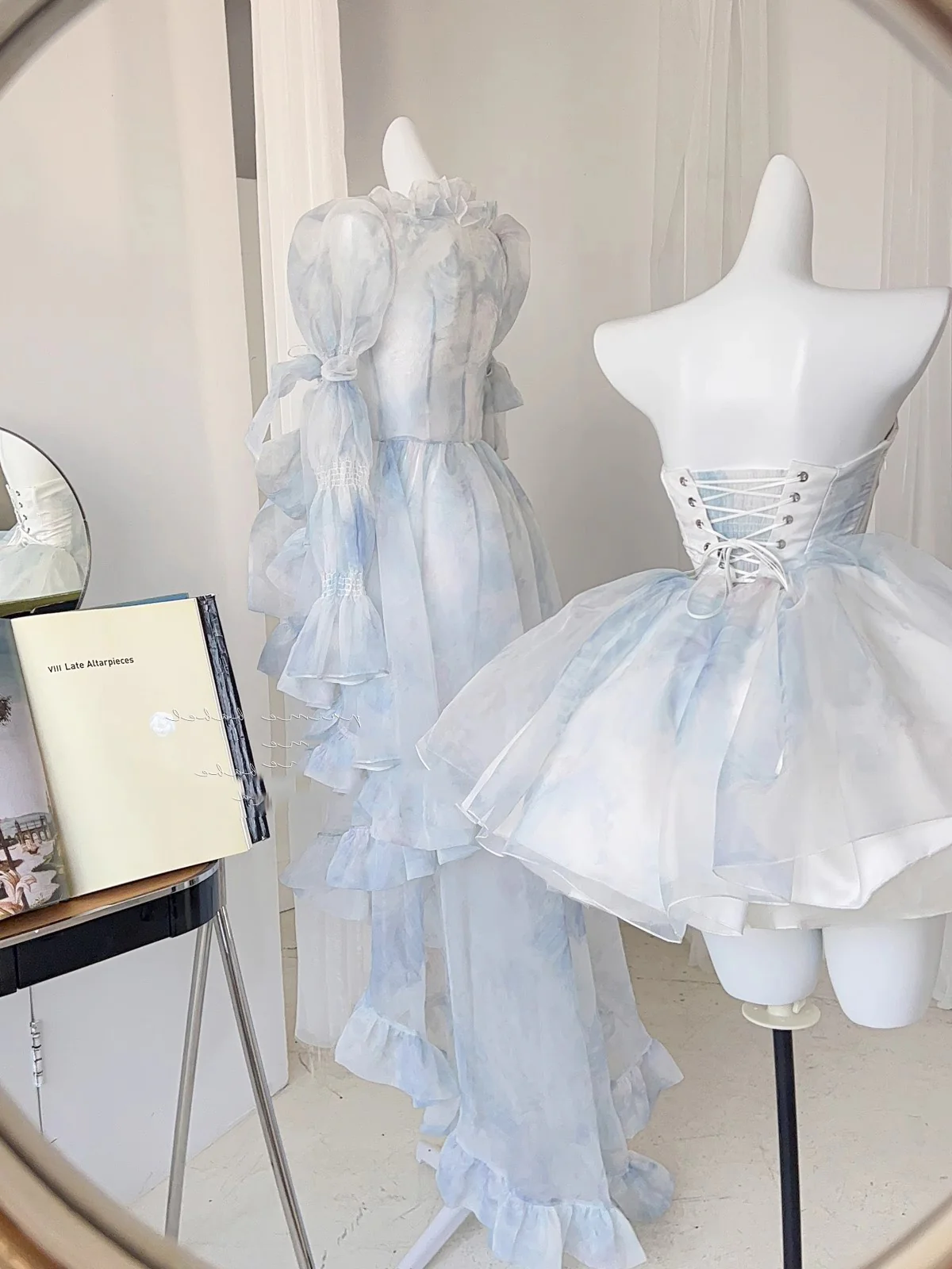 Cute Ball Gown Short Light Sky Blue Homecoming Dress Summer Hoco Dresses Cocktail Dress For Senior Teens DP1783 - Deanwangkt