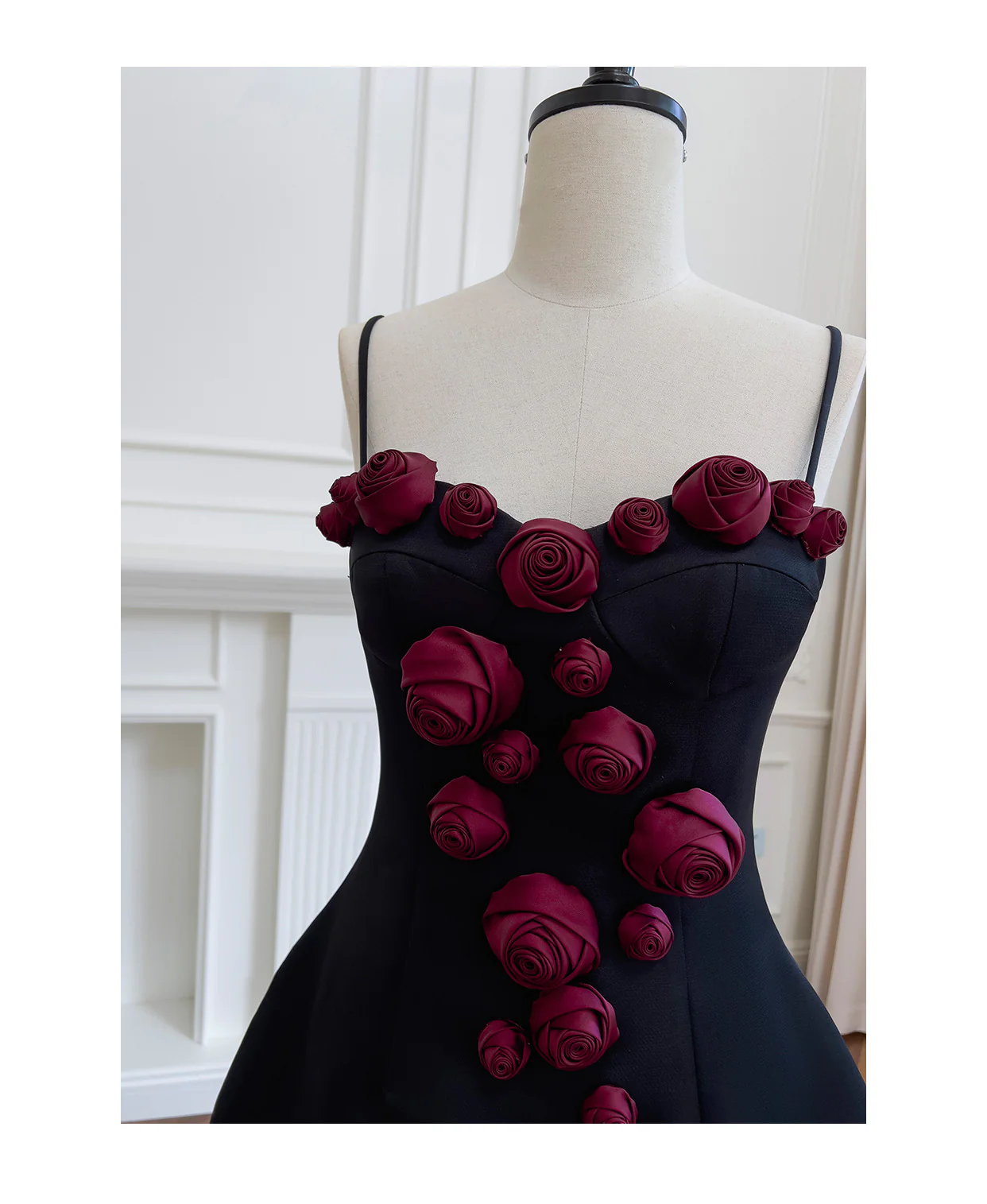 Pretty Ball Gown Spaghetti Straps Black Short Formal Homecoming Dresses Middle School Short 21st Birthday Outfits Graduation Dress Mini Cocktail Dresses DH2304 - Deanwangkt