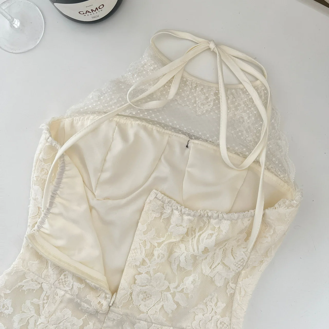 Cute Sheath Halter Neckline Short Lace Summer Dress Holiday Party Outfits For Women DP0123 - Deanwangkt