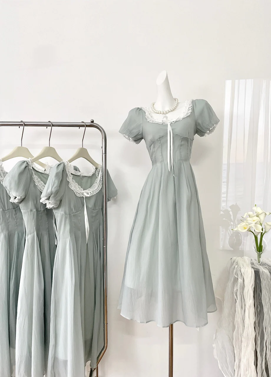 Sexy A line Square Summer Dress Holiday Party Outfits For Women DP0023 - Deanwangkt