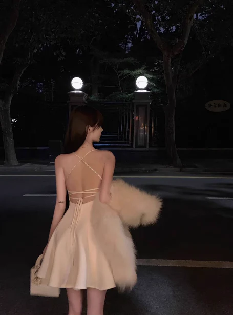 Sexy A line Spaghetti Straps White Satin Short Homecoming Dress Summer Hoco Dresses Cocktail Dress Birthday Outfits DP2287 - Deanwangkt