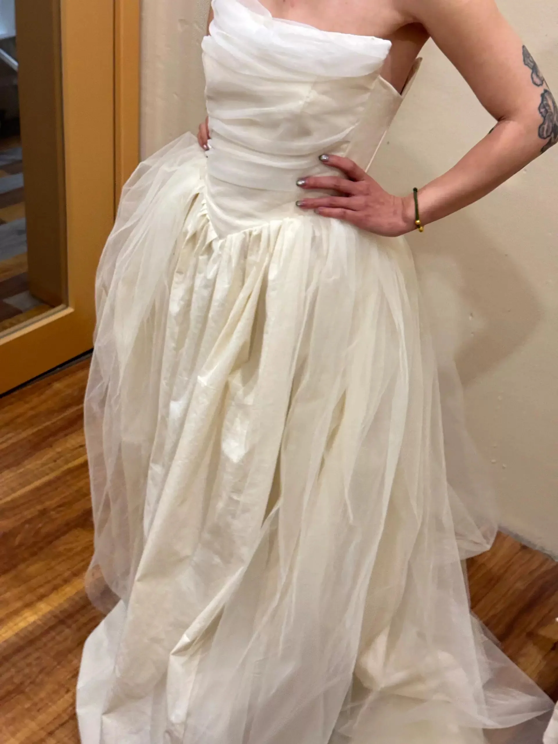 Vintage Wedding Dress A line Strapless Ivory Summer Beach Long Wedding Dresses Bridal Gowns W0787 - Deanwangkt