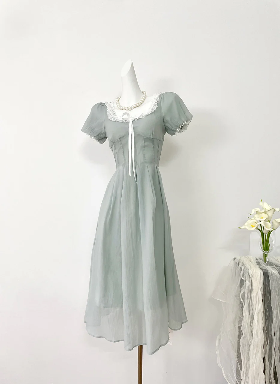 Sexy A line Square Summer Dress Holiday Party Outfits For Women DP0023 - Deanwangkt