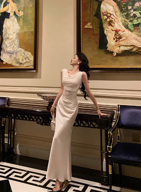 Elegant Sheath Sleeveless Ivory 21st Birthday Dress Party Gown Birthday Outfits Birthday Dress Ideas For Women DP547 - Deanwangkt