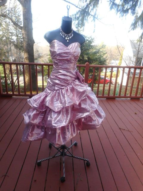 Vintage Sweetheart High Low Pink Satin Formal 8th Grade Homecoming Dresses Summer Middle School Hoco Dress Homecoming Outfits DH830 - Deanwangkt