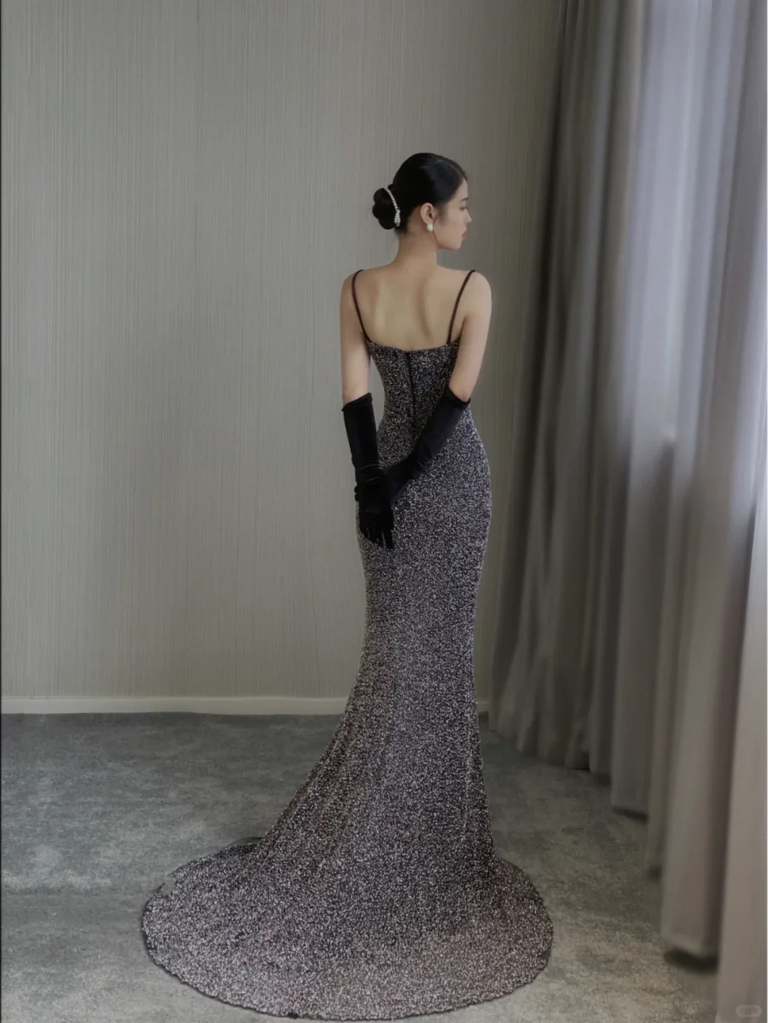 Pretty Mermaid Spaghetti Straps Sequin Sleeveless Long Prom Dresses High School Evening Dresses DP369 - Deanwangkt