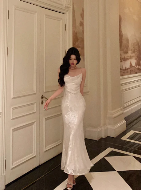 Classy Mermaid Spaghetti Straps Ivory 18th Birthday Dress Party Gown 21st Birthday Outfits Birthday Dress Ideas For Women DP611 - Deanwangkt