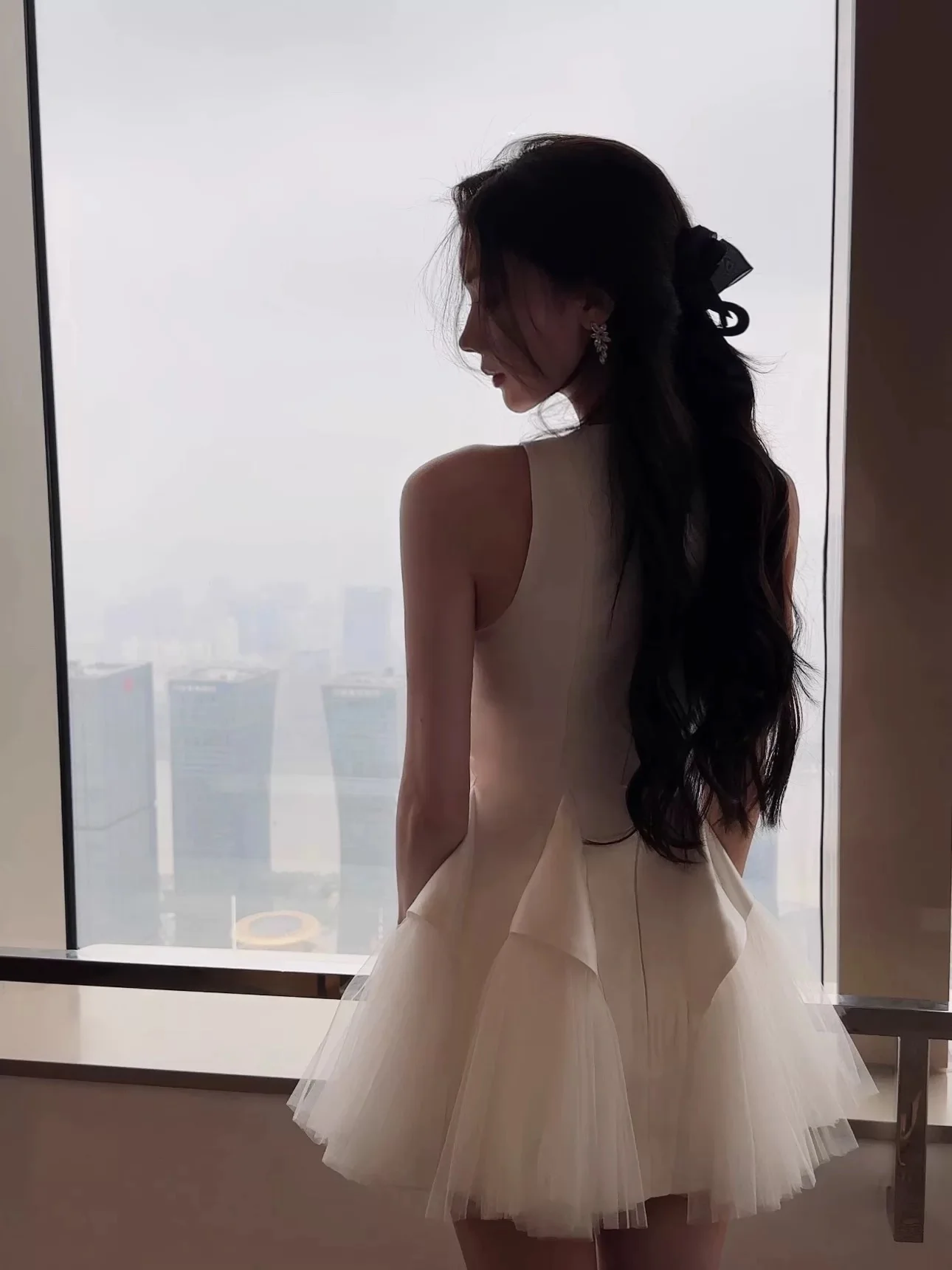 Trendy Ball Gown Scoop White Satin Formal Short 8th Grade Homecoming Dress Summer Middle School Hoco Dresses Birthday Outfits W936 - Deanwangkt