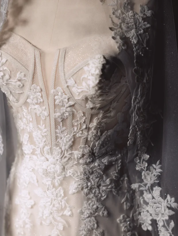 Timeless Strapless Mermaid Wedding Dresses Tulle Applique White Bridal Gowns DP3350 - Deanwangkt