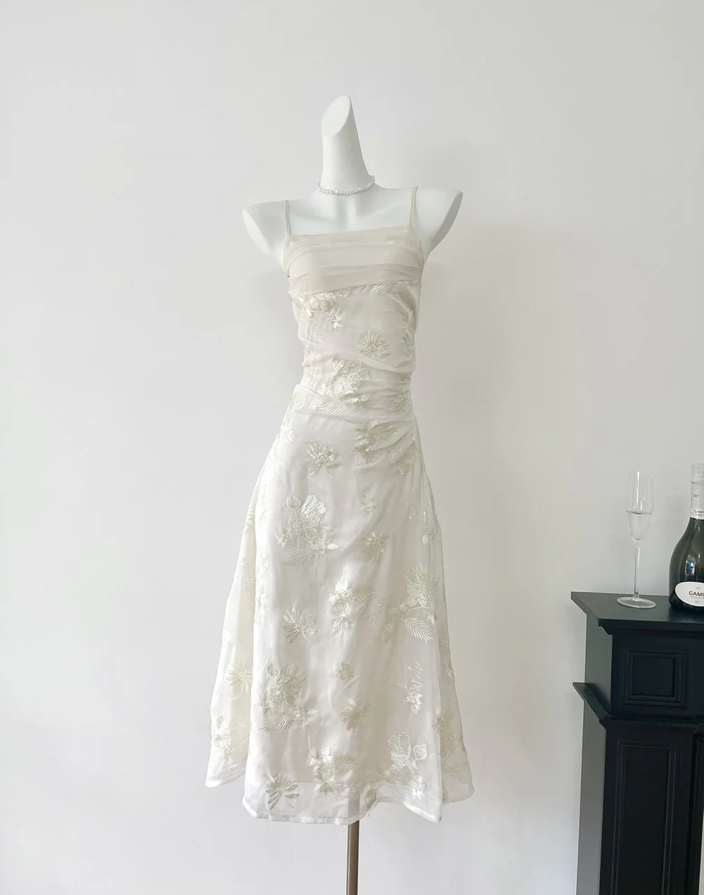 Cute Mermaid Spaghetti Straps Lace Long Summer Dress For Women DP0017 - Deanwangkt