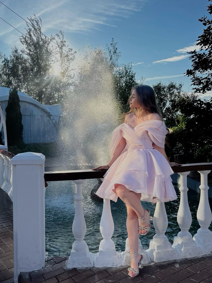 Pretty A line Off The Shoulder Short Pink Formal 8th Grade Homecoming Dress Summer Middle School Hoco Dresses Birthday Outfits W1112 - Deanwangkt