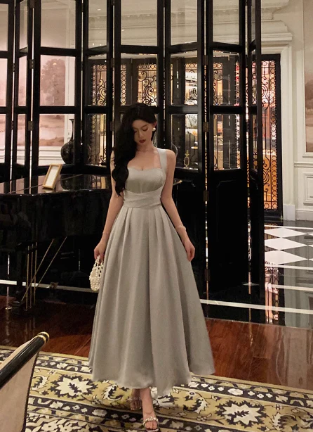 Pretty A Line Straps Satin 18th Birthday Dress Party Outfits Birthday Outfits For Womens DP0170 - Deanwangkt