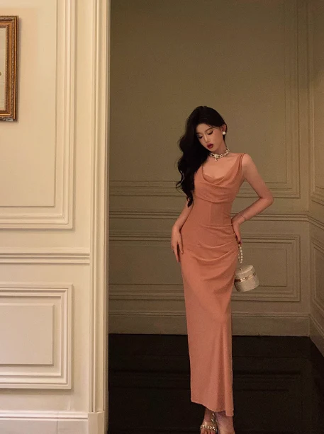 Elegant Mermaid Pink Slit 18th Birthday Dress Party Gown Birthday Outfits Birthday Dress Ideas For Women DP602 - Deanwangkt