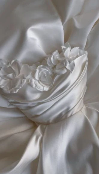 Modest Bridal Gown Ball Gown Strapless Satin Long Summer Autumn Wedding Dresses Elegant Bridal Gowns DH846 - Deanwangkt