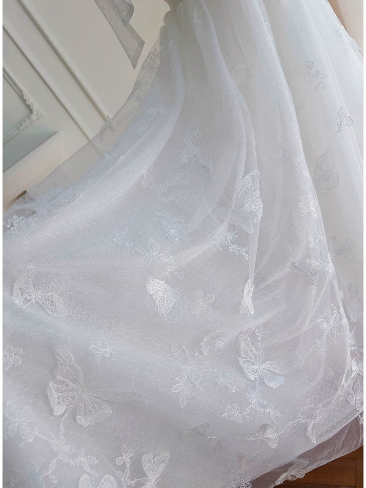 Elegant A line Straps White Lace Sleeveless Long Evening Party Gowns Evening Formal Dresses Prom Dress W943 - Deanwangkt