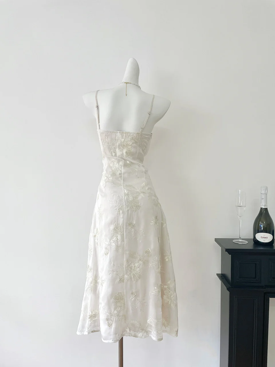 Cute Mermaid Spaghetti Straps Lace Long Summer Dress For Women DP0017 - Deanwangkt