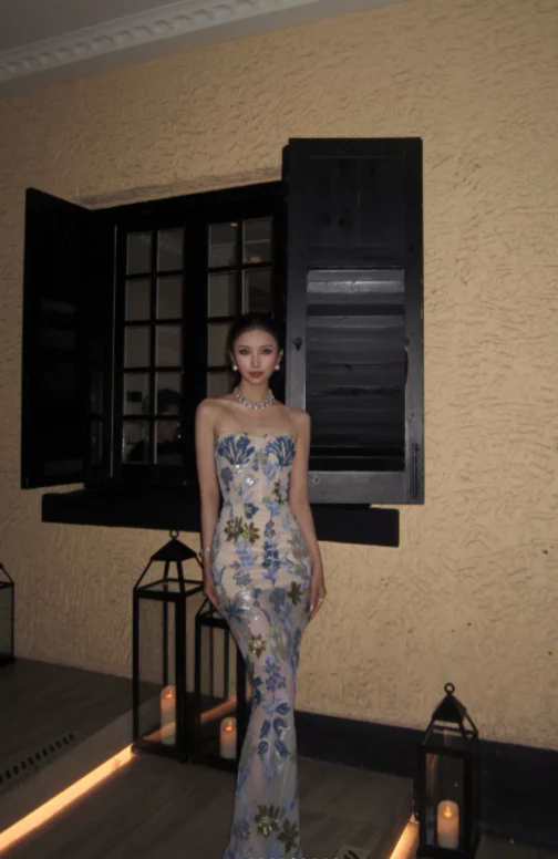 Chic Sweetheart Neck Sheath Long Prom Dresses Sleeveless Applique Evening Dresses DP3833 - Deanwangkt