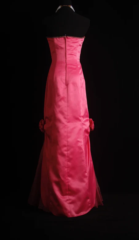 Elegant Strapless Sheath Mother of the Bride Satin Hot Pink Wedding Guest Dresses DP3366 - Deanwangkt
