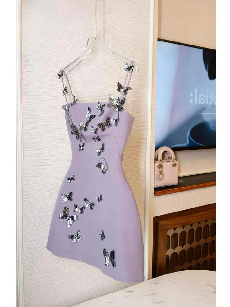 Cute Ball Gown Spaghetti Straps Light Grape Formal Homecoming Dresses 8th Grad Dance Graduation Dress Short Hoco Dresses DH2639 - Deanwangkt