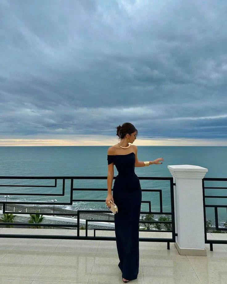 Elegant Wedding Guest Outfit Sheath One Shoulder Formal Night Dresses Summer Wedding Guest Dresses Graduation Dresses DP763 - Deanwangkt