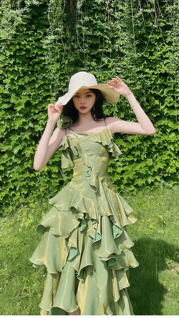 Classy Ruffle Prom Dresses Causal Birthday Dresses Dance Party Dress Graduation Formal Prom Dresses DP510 - Deanwangkt