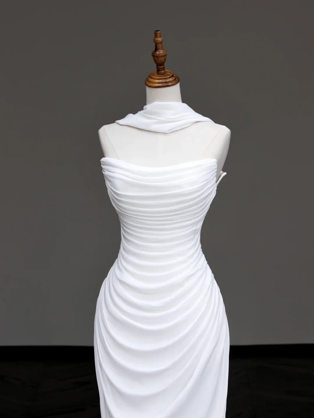 Unique Bridal Gown Mermaid Strapless White Chiffon Wedding Dresses Bridal Gowns DP703 - Deanwangkt