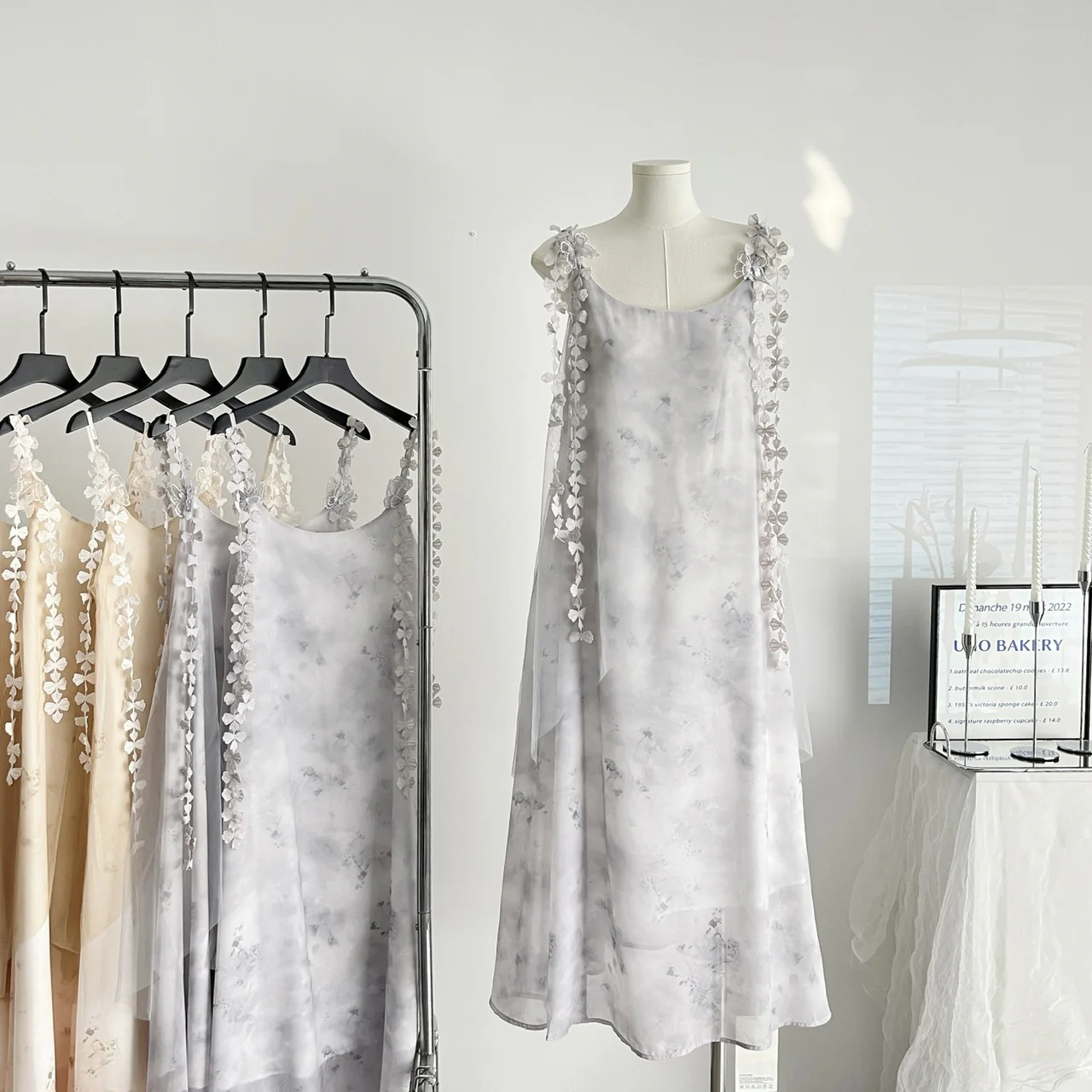 Cute A Line Spaghetti Straps Floral Chiffon Summer Dress Holiday Party Outfits For Girls DP0133 - Deanwangkt