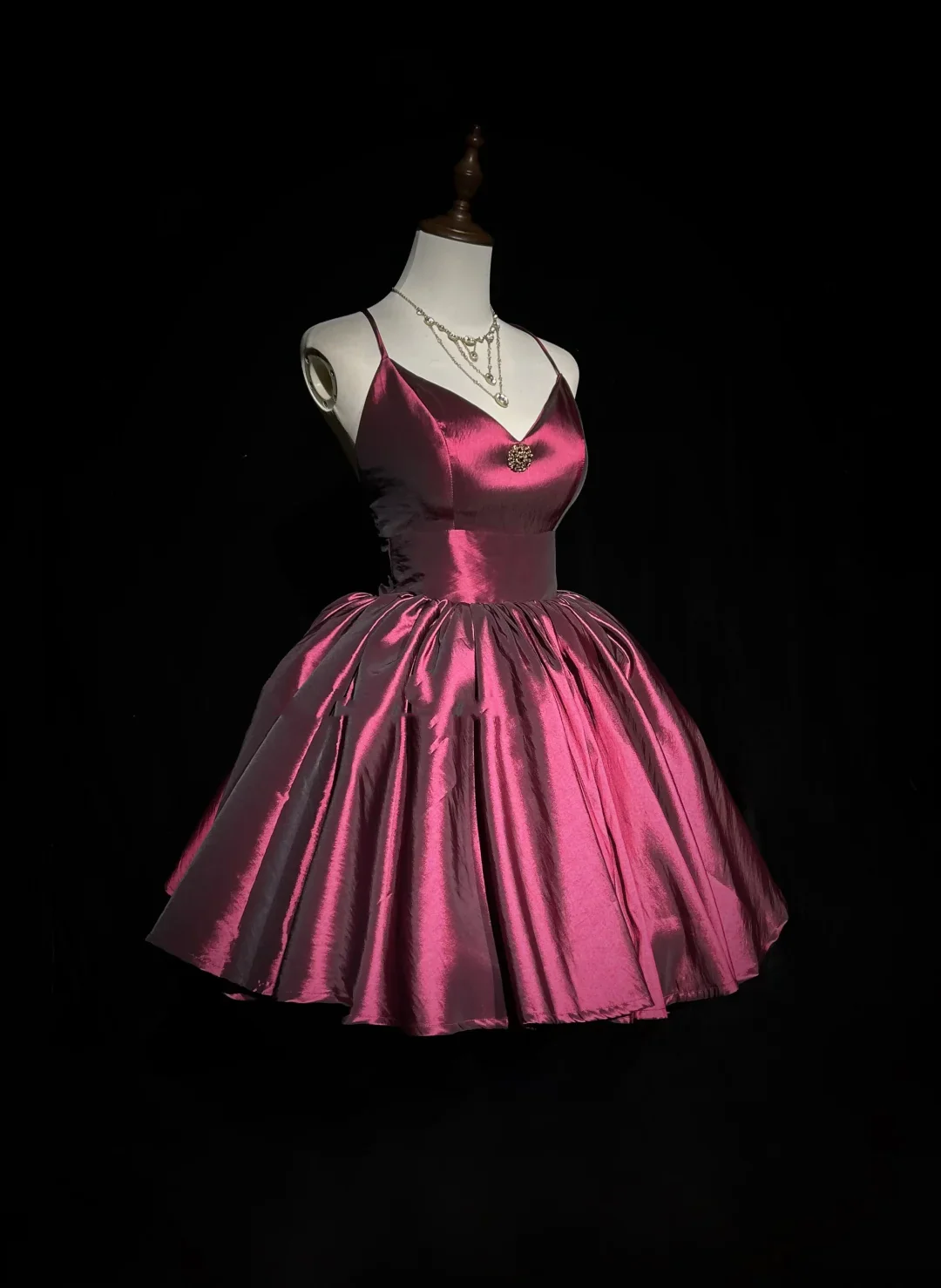 Vintage Ball Gown Spaghetti Straps Burgundy Mini Short Formal 8th Grade Homecoming Dresses Summer Middle School Hoco Dress 20th Birthday Outfits DH1148 - Deanwangkt