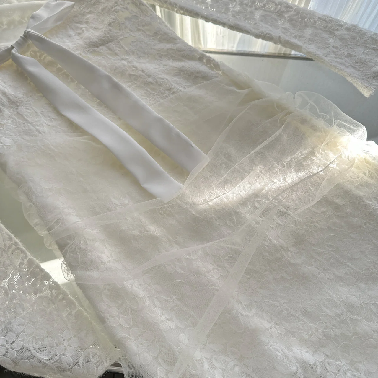 Sexy Mermaid Square Neckline Floral White Lace Summer Dress Holiday Party Outfits For Women DP0106 - Deanwangkt