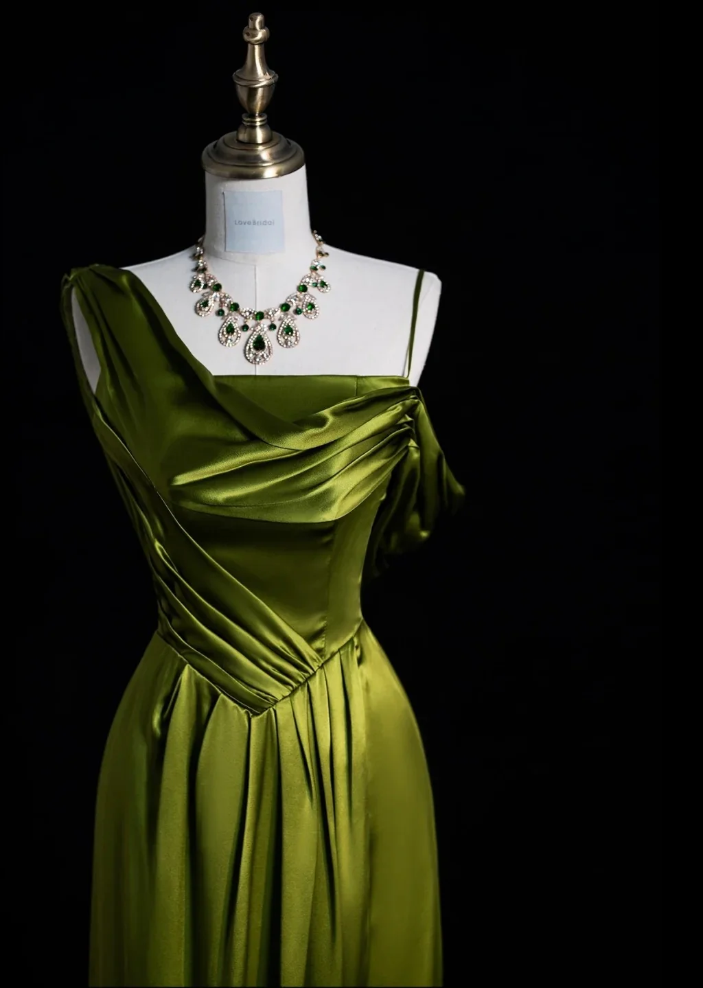 Simple Sheath Long Prom Dresses Satin Green Evening Gown DP3783 - Deanwangkt