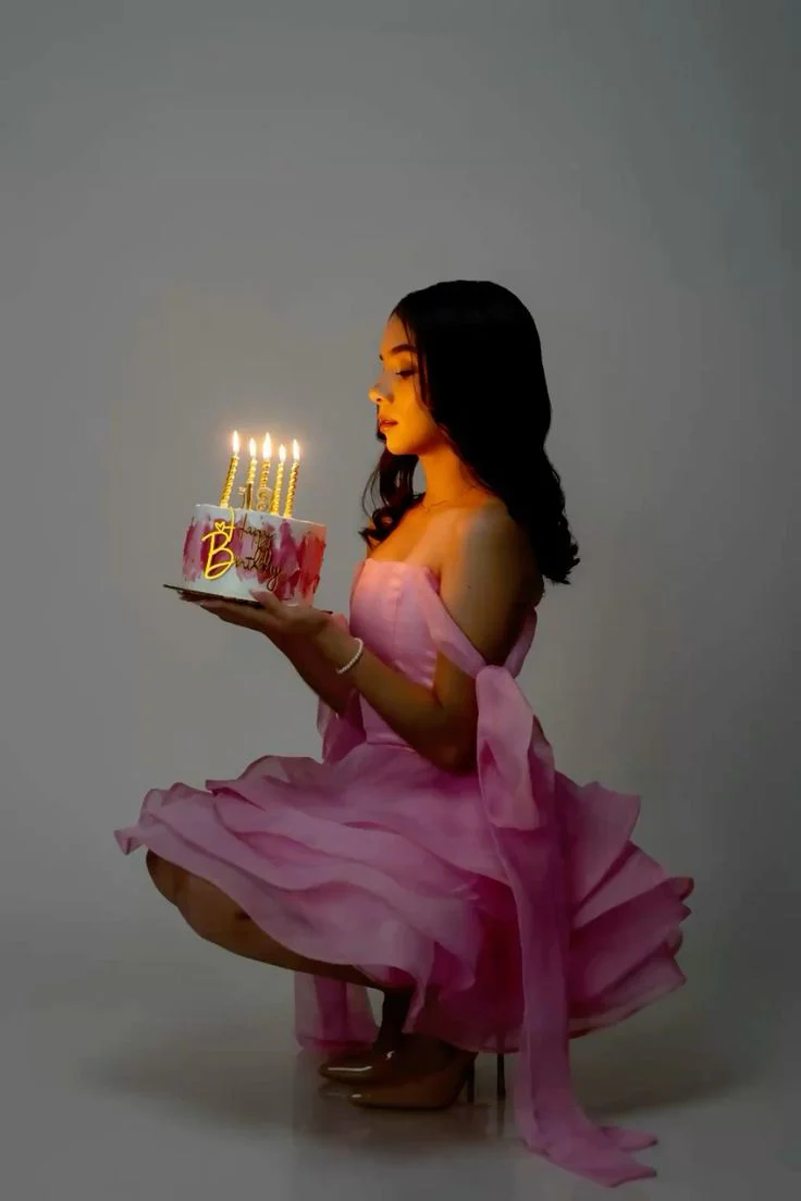 Modest Ball Gown Straps Pink Chiffon Formal Homecoming Dresses 8th Grad Dance Graduation Dress Short Hoco Dresses DH2608 - Deanwangkt