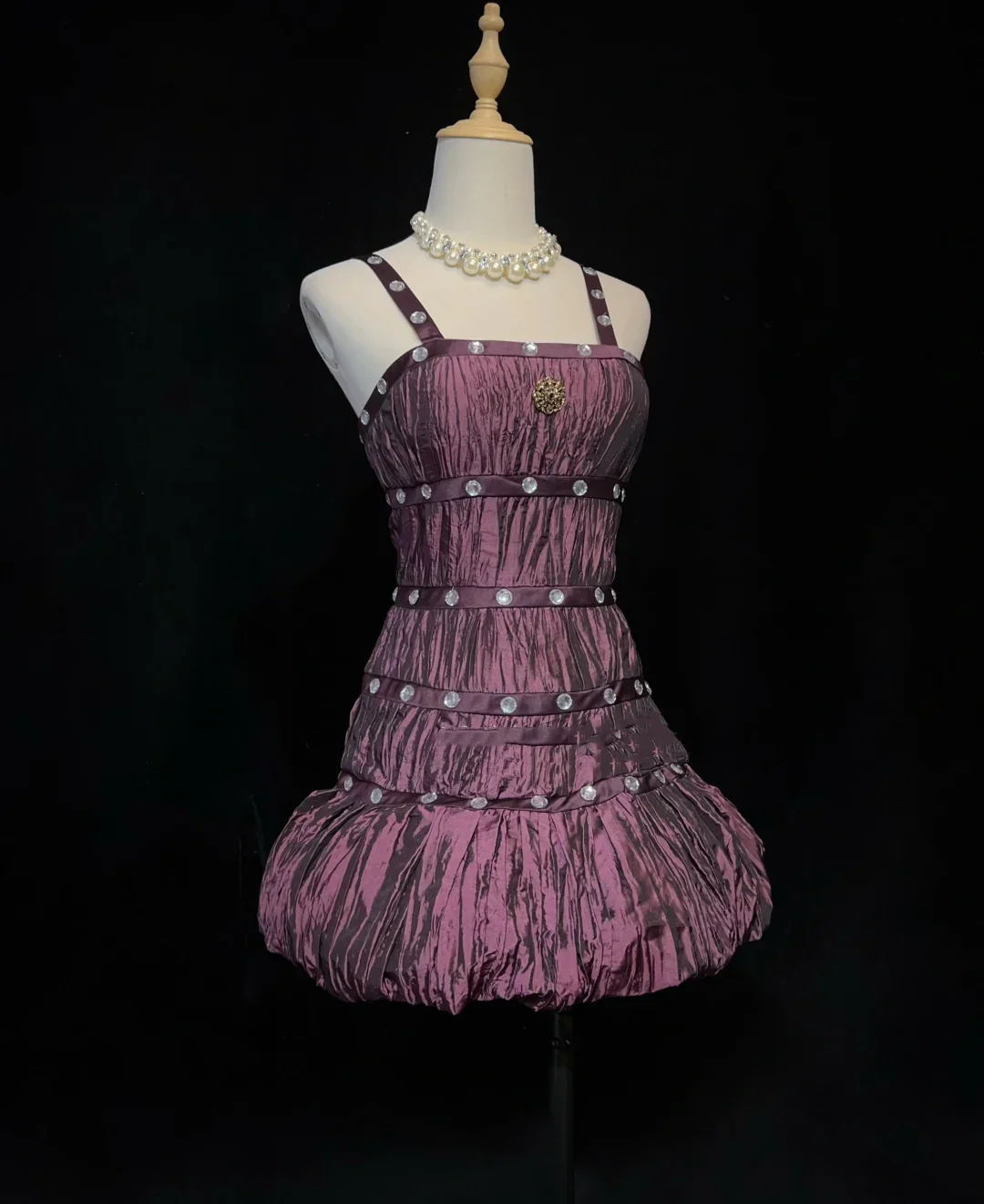 Vintage Sheath Spaghetti Straps Grape Taffeta Short Mini Formal 8th Grade Homecoming Dresses Middle School Cocktail Dress Hoco Outfits DH1474 - Deanwangkt