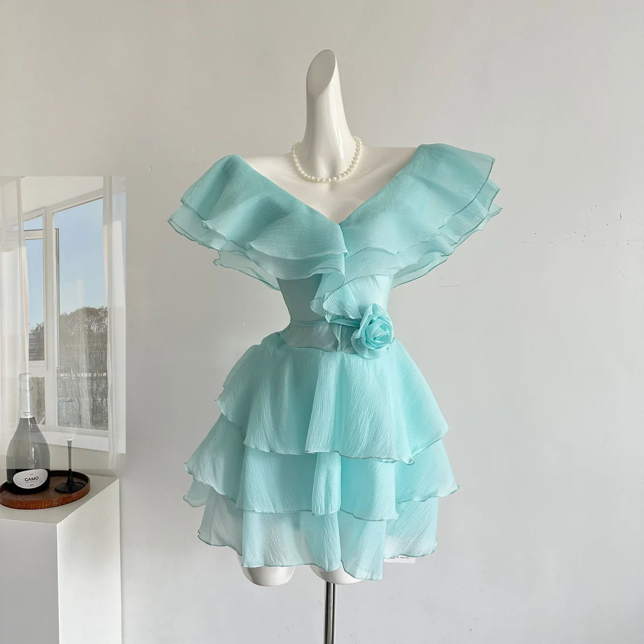 Cute A Line V Neckline Layers Summer Dress Holiday Party Outfits For Girls DP0154 - Deanwangkt