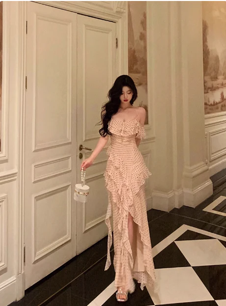 Elegant Mermaid Spaghetti Straps 18th Birthday Dress Party Gown Birthday Outfits Birthday Dress Ideas For Women DP597 - Deanwangkt