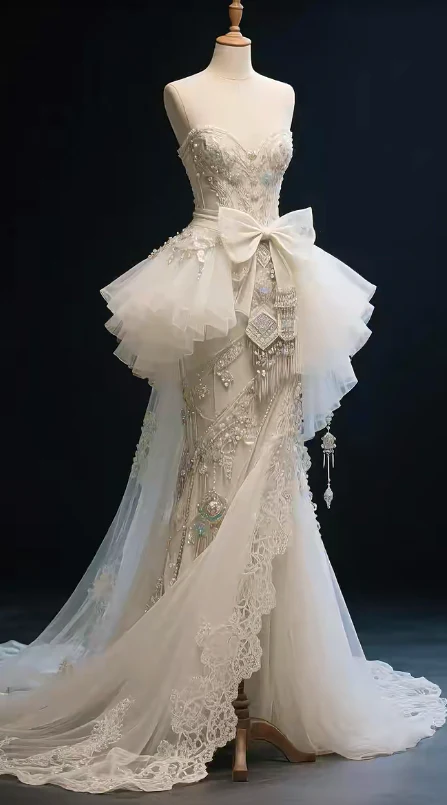 Timeless Sweetheart Ball Gown Tulle Beaded Wedding Dress Elegant Applique Bridal Gown DH2892 - Deanwangkt