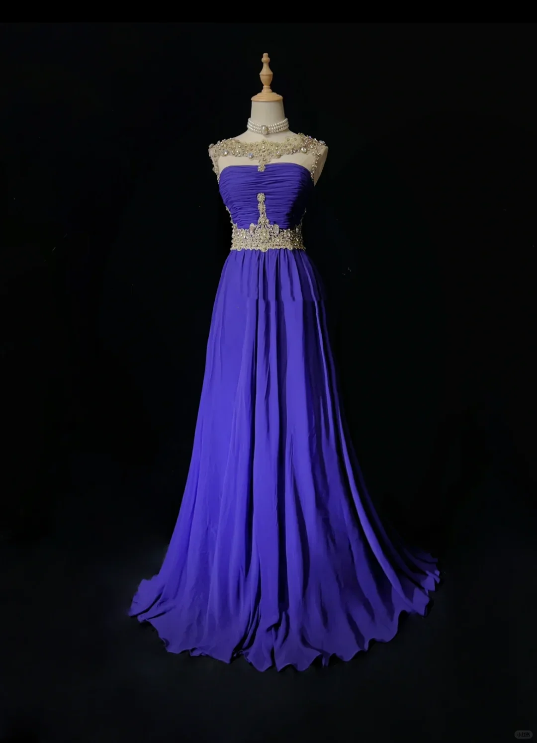 Elegant Glamour A Line Royal Blue Chiffon Long Prom Dress Party Dress Evening Dresses DP1686 - Deanwangkt