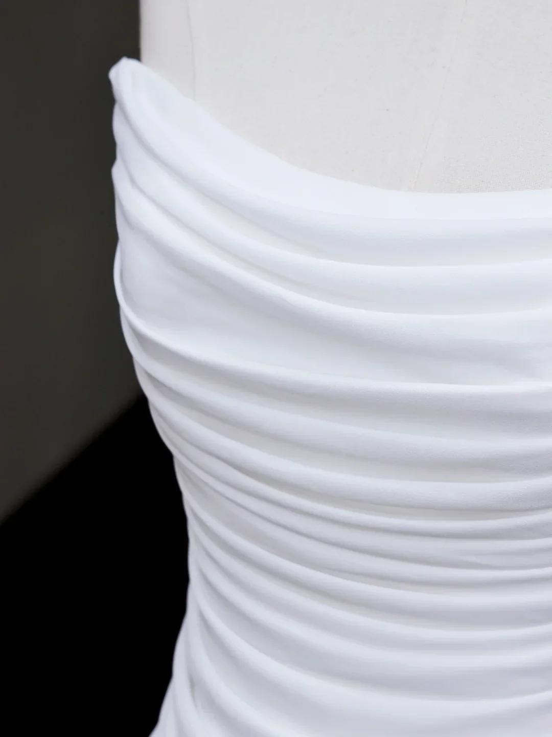 Unique Bridal Gown Mermaid Strapless White Chiffon Wedding Dresses Bridal Gowns DP703 - Deanwangkt