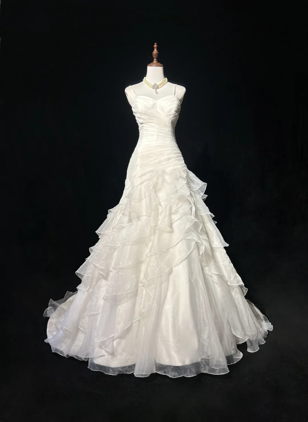 Retro Wedding Dress 1950s 1940s Ball Gown Spaghetti Straps White Long Wedding Dresses Bridal Gowns Brides Gown DH555 - Deanwangkt
